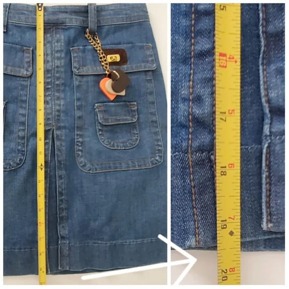 Dittos A-line Retro 70s Style Denim Skirt 28 Festival Boho Hippie Made in USA - Picture 10 of 16